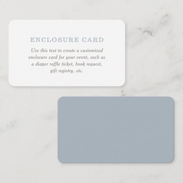 Nautical Baby Shower Custom Enclosure Card (Front/Back)