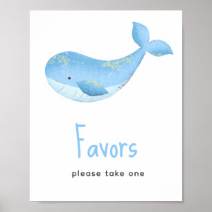 Nautical baby shower - favours, please take one poster