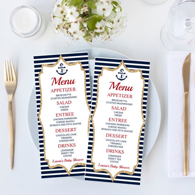 Nautical Baby Shower Food Menu (Creator Uploaded)