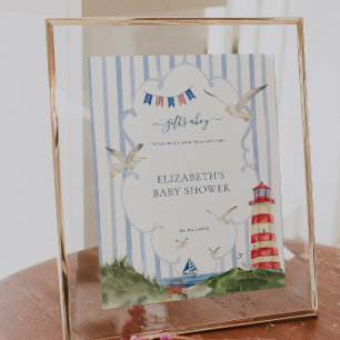 Nautical Baby Shower Gift Table Sign