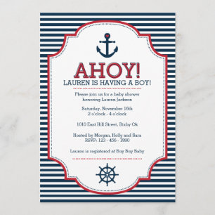 Nautical Baby Shower Invitation