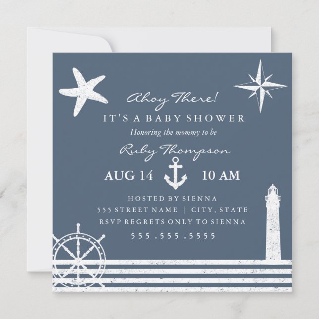 Nautical Baby Shower Invitation (Front)