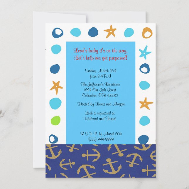 Nautical Baby Shower Invitation (Front)