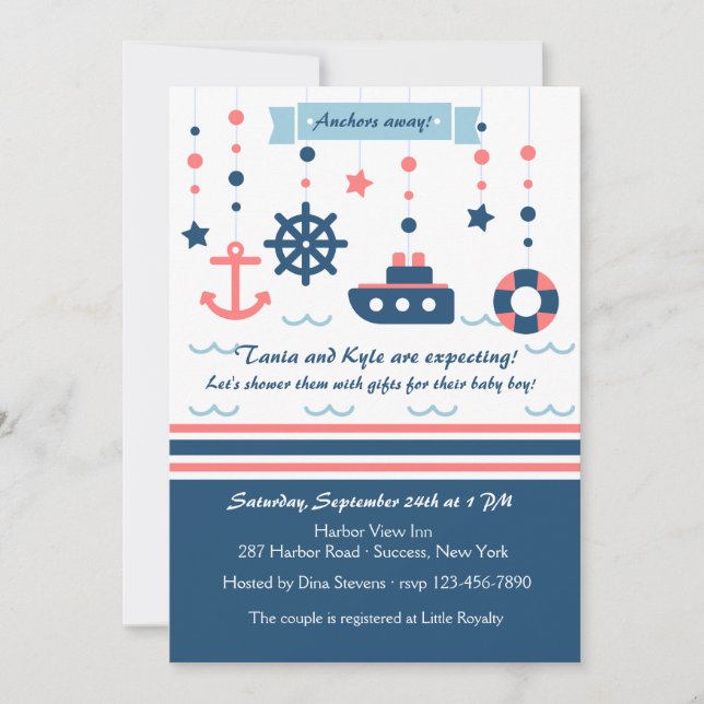 Nautical Baby Shower Invitation (Front)