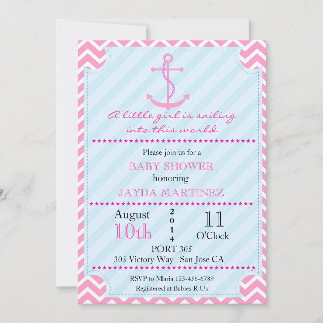Nautical Baby Shower Invitation (Front)