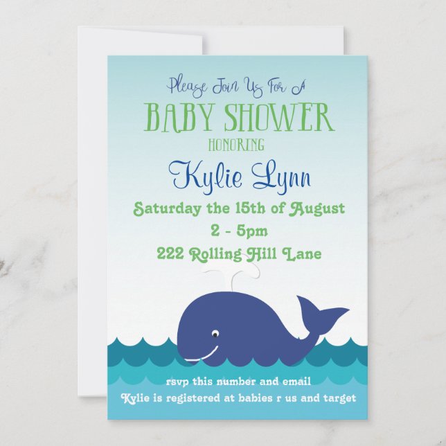 Nautical Baby Shower Invitation (Front)