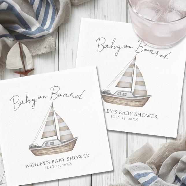 Nautical Baby Shower Napkin (Nautical Baby Shower Napkins)