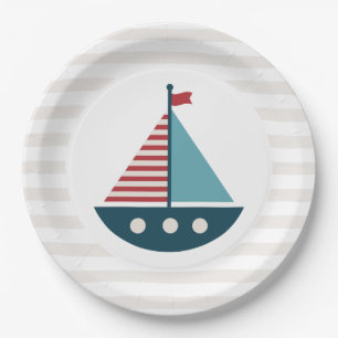 Nautical Baby Shower Paper Plate