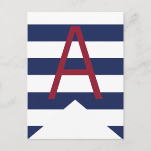 Nautical Baby Shower Personalised Bunting Flag Postcard