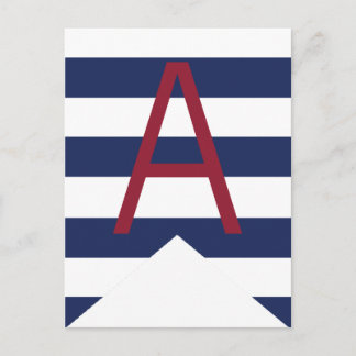 Nautical Baby Shower Personalised Bunting Flag Postcard