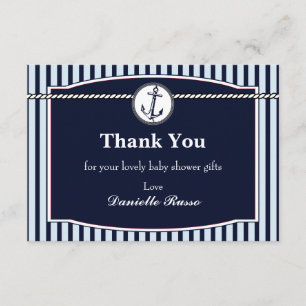 Nautical Baby Shower Thank You Card