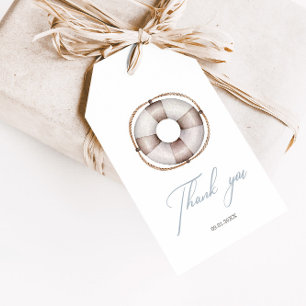 Nautical Baby Shower Thank You Favour Gift Tags