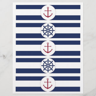 Nautical Baby Shower Water Bottle Labels