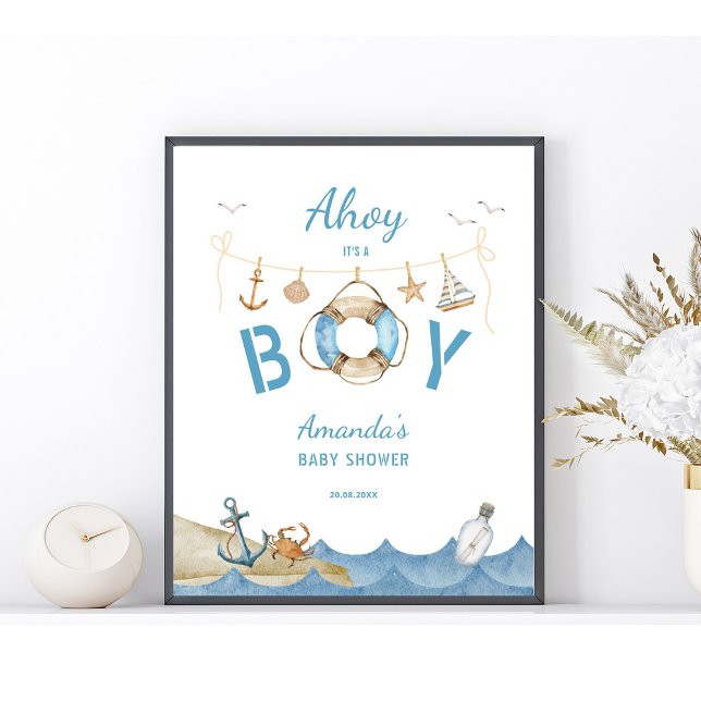 Nautical Baby Shower Welcome  Poster (Creator Uploaded)