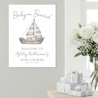 Nautical Baby Shower Welcome Sign