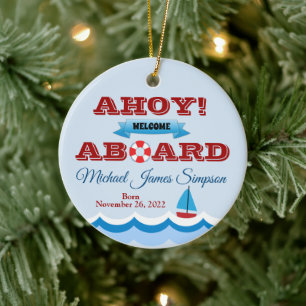 Nautical Baby's First Year Keepsake Ornament