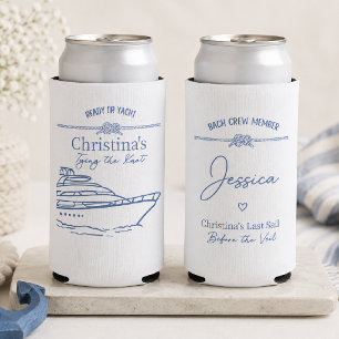 Nautical Bach Crew Koozie   Bachelorette Favour