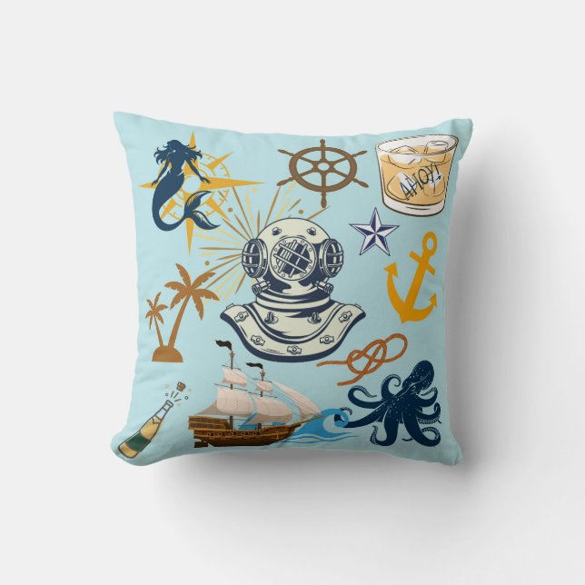  Nautical Bachelor Party Cushion (Front)