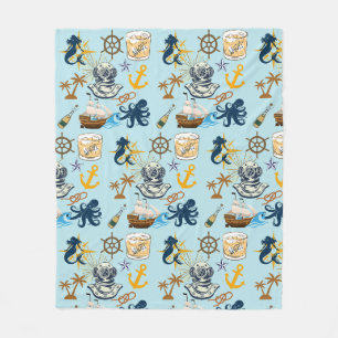Nautical Bachelor Party Fleece Blanket