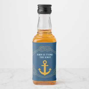 Nautical Bachelor Party Liquor Bottle Label