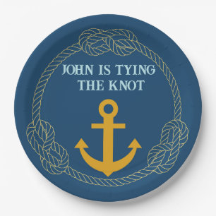 Nautical Bachelor Party Paper Plate