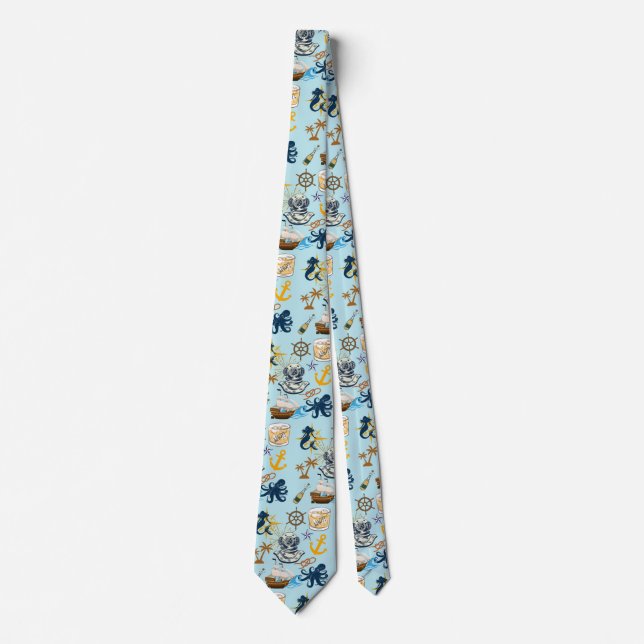 Nautical Bachelor Party Tie (Front)