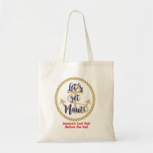 Nautical Bachelorette Bridal Party Gift Tote Bag