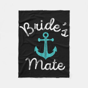 Nautical Bachelorette Party Gift _ Ship Anchor Bri Fleece Blanket