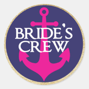 Nautical Bachelorette Sticker- Last Sail Classic Round Sticker