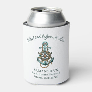 Nautical Bachelorette Weekend Boating Sail Can Cooler