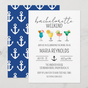 Nautical Bachelorette Weekend Invitation