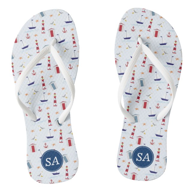 Nautical Back to School & Dorm Essentials Jandals (Footbed)