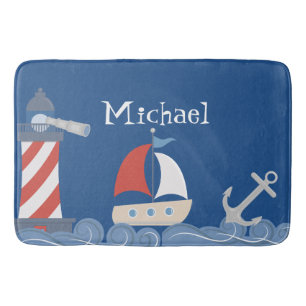 Nautical Bath Mat Personalised