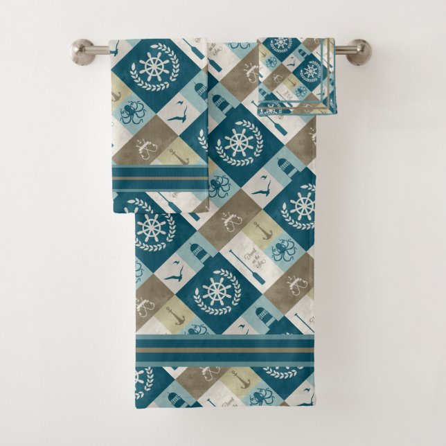 Nautical Bath Towel Set (Insitu)