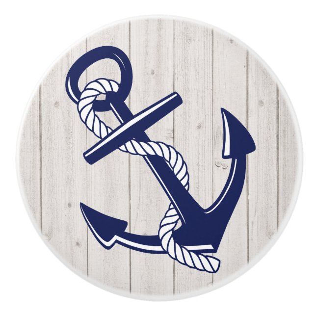 Nautical Beach Anchor Cabinet Drawer Knob (Front)