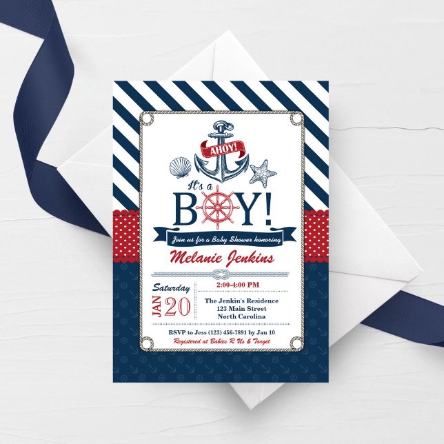 Nautical Beach Baby Shower Invitation (Creator Uploaded)