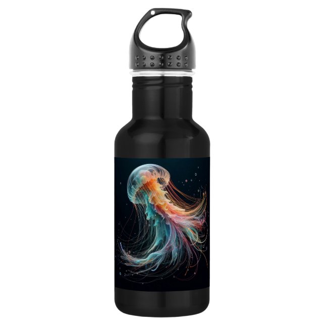 nautical/beach/coastal jellyfish  532 ml water bottle (Front)