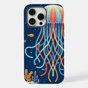 nautical/beach/coastal jellyfish iPhone 15 pro max case