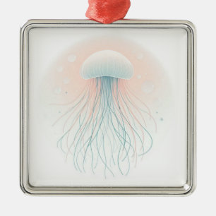nautical/beach/coastal jellyfish metal tree decoration