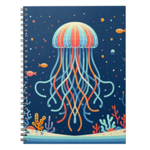 nautical/beach/coastal jellyfish notebook