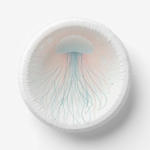 nautical/beach/coastal jellyfish paper plate