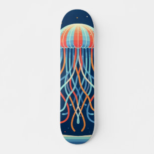 nautical/beach/coastal jellyfish skateboard