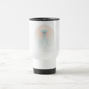 nautical/beach/coastal jellyfish travel mug