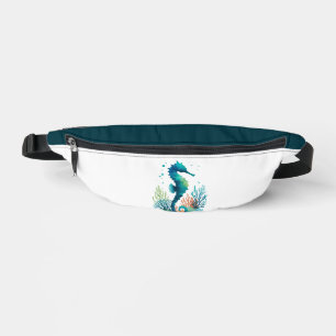 nautical/beach/coastal seahorse art bum bags