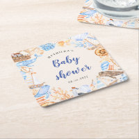 nautical beach illustrations baby shower