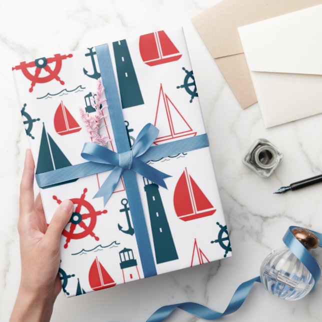 Nautical Beach pattern wrapping paper (Gifting)