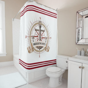 Nautical Beach Shower Curtain