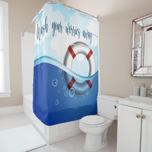 Nautical Beach Shower Curtain