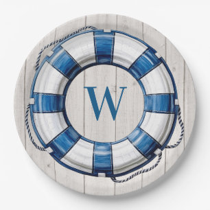 Nautical Beach Theme  Paper Plate