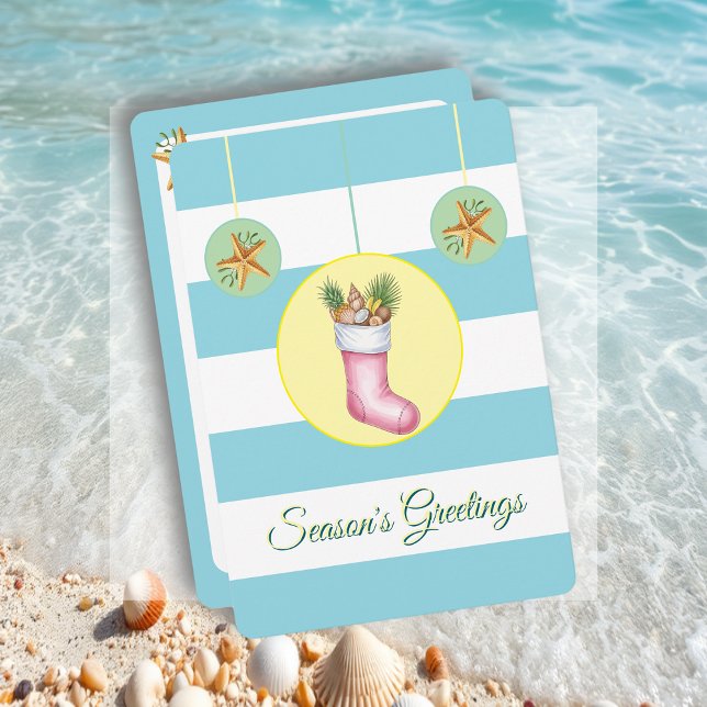 Nautical Beach Themed Holiday Card (Creator Uploaded)